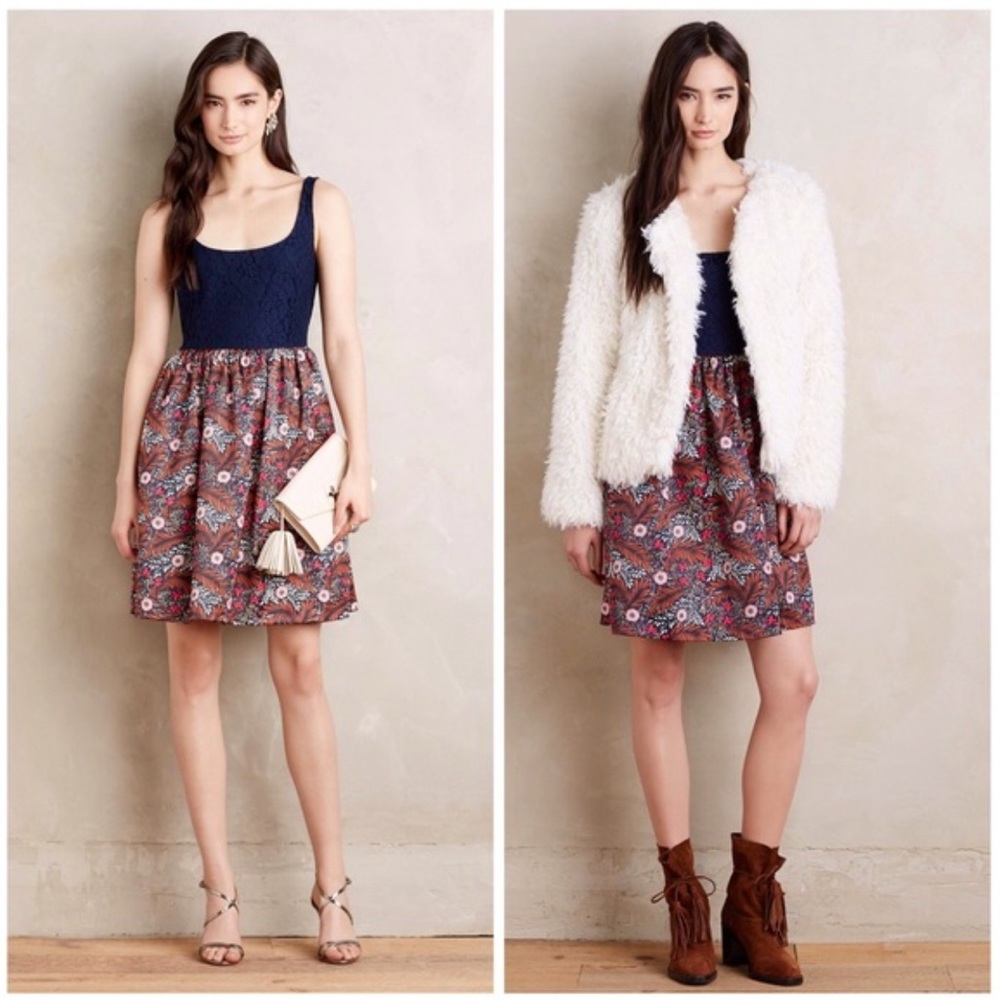 Anthropologie Weston Lifta Lace Floral Dress